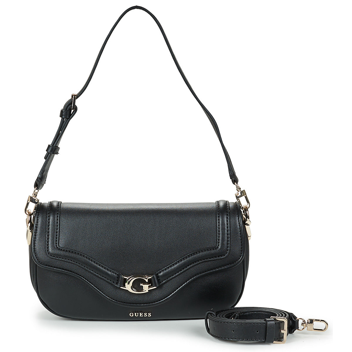 Borsa a spalla Donna Guess  DEA FLAP SHOULDER BAG  Nero