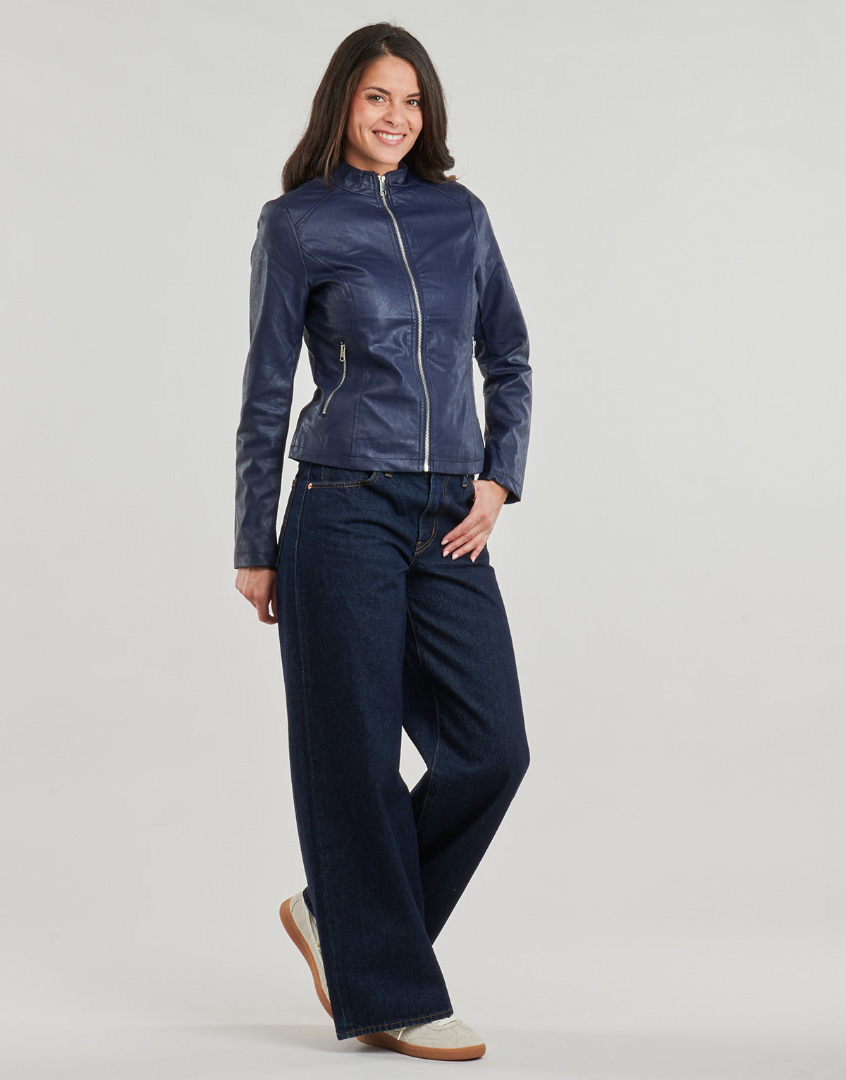 Giacca in pelle Donna Moony Mood  PUIRI  Marine