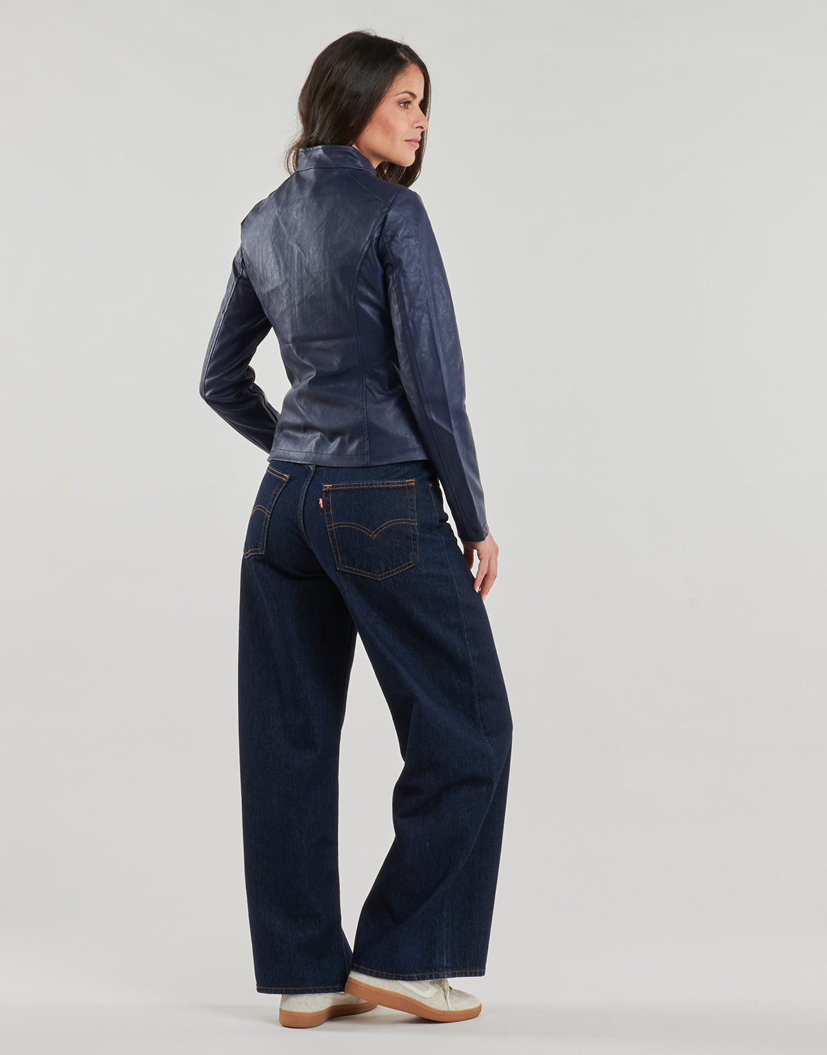 Giacca in pelle Donna Moony Mood  PUIRI  Marine