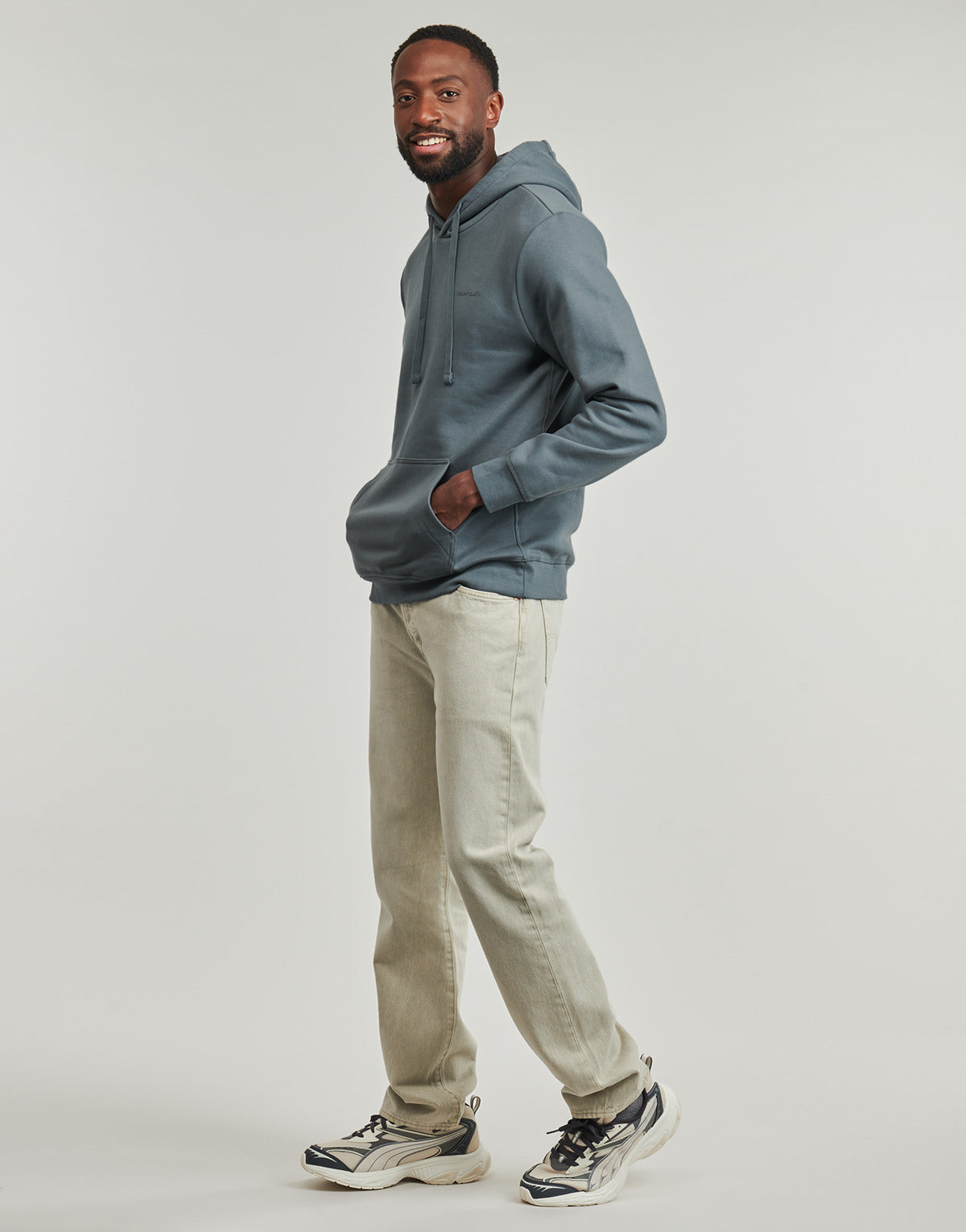 Felpa Uomo Teddy Smith  S-NARK HOODY  Blu