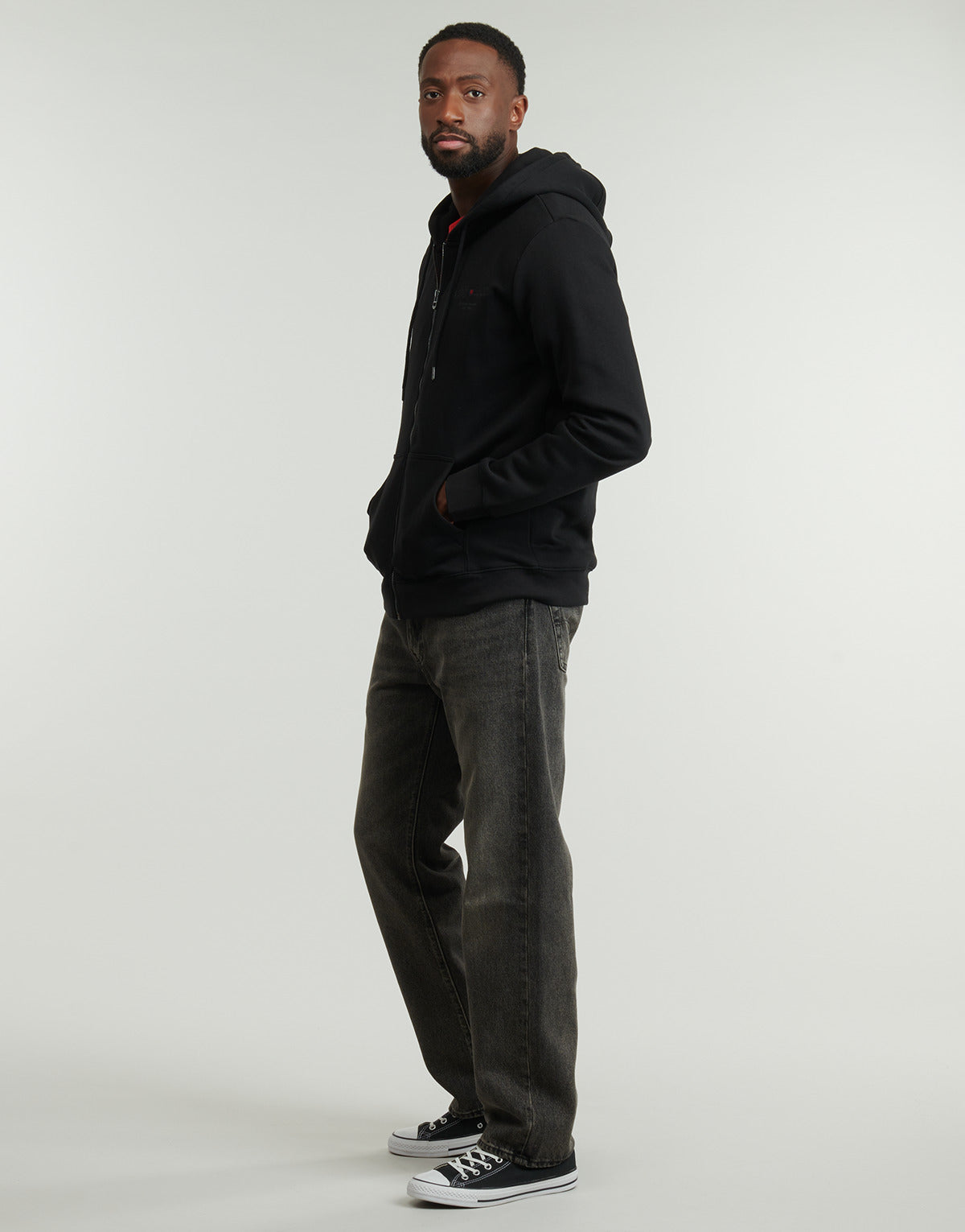 Felpa Uomo Teddy Smith  GICLASS JIM HZ  Nero