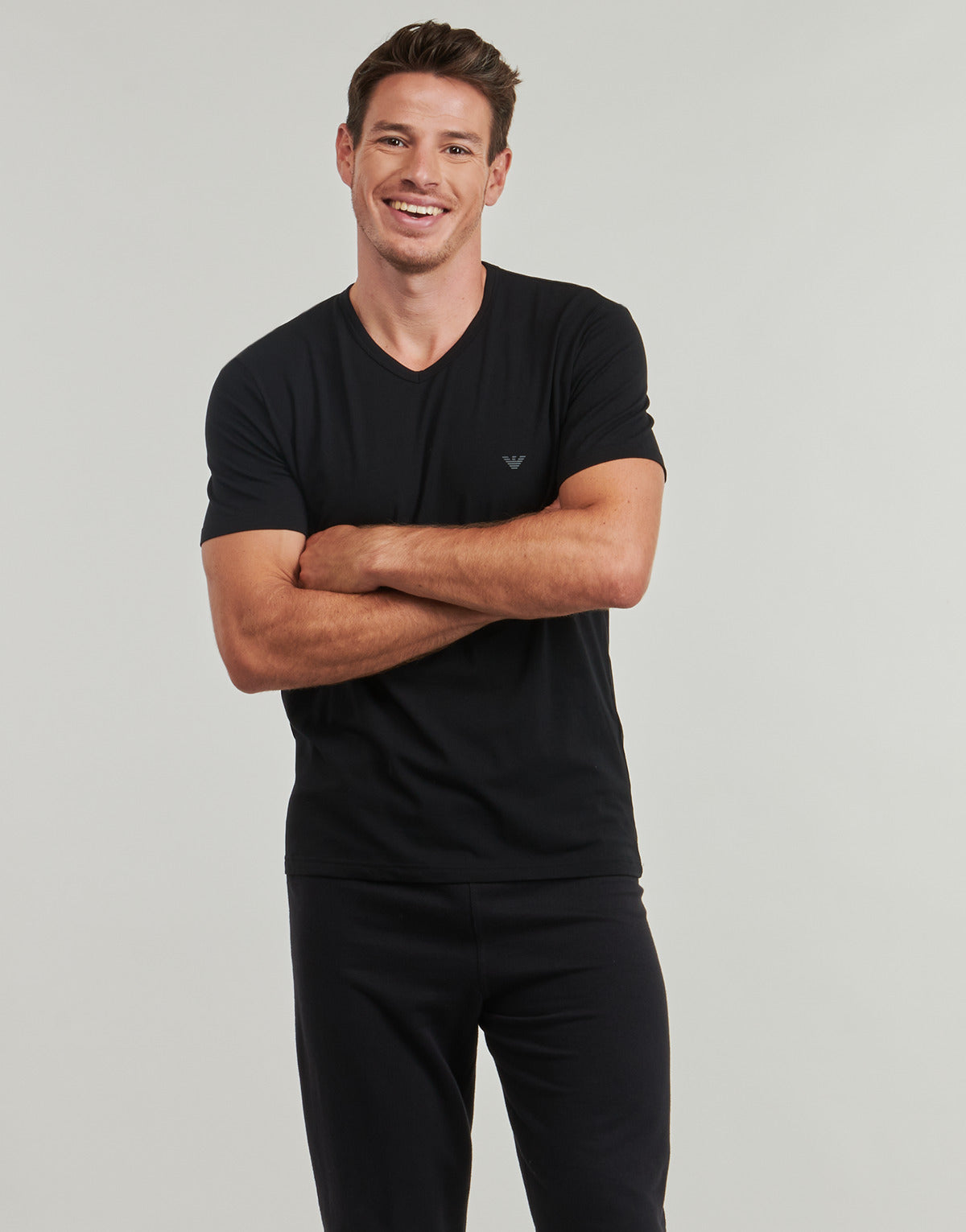 T-shirt Uomo Emporio Armani  2-PACK CREW NECK T-SHIRT AF14132  Nero