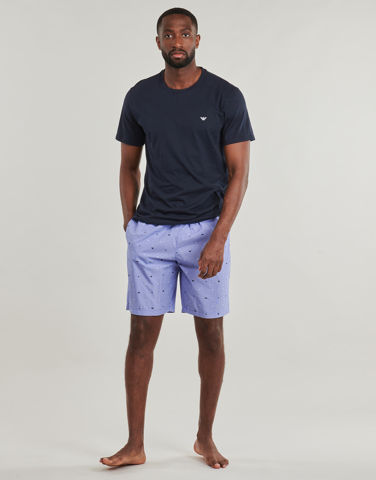 Pigiami / Camicia da notte Uomo Emporio Armani SHORT PYJAMA SET AF18543 Blu