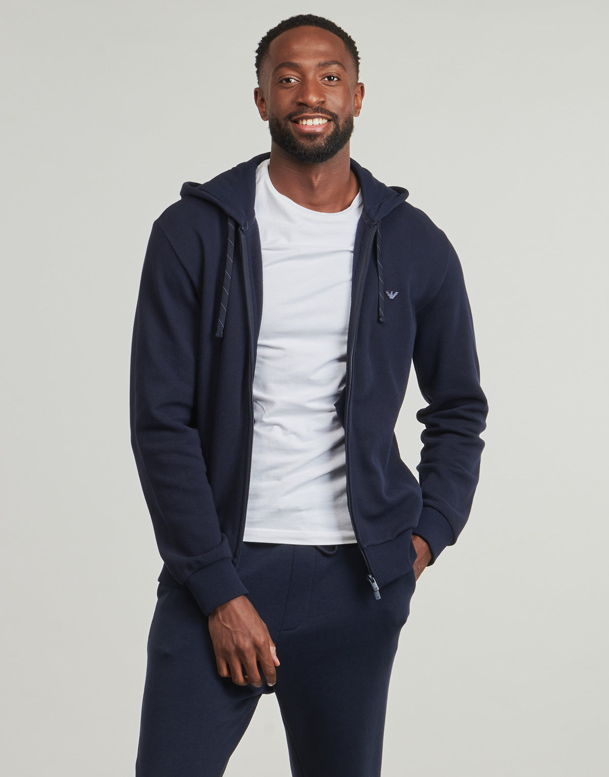 Felpa Uomo Emporio Armani  HD FZ SWEATSHIRT AF14982  Marine