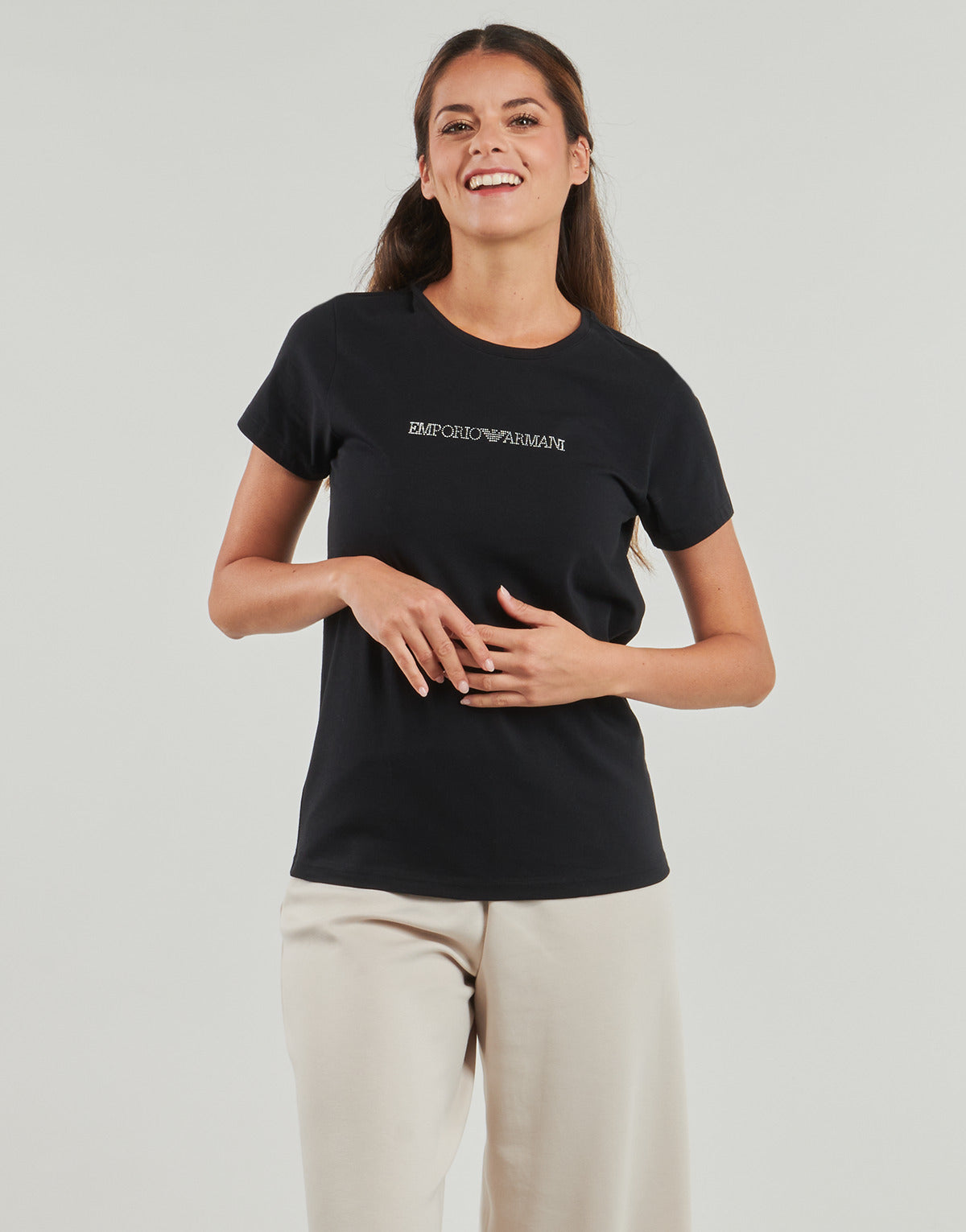 T-shirt Donna Emporio Armani  CREW NECK T-SHIRT AF13033  Nero