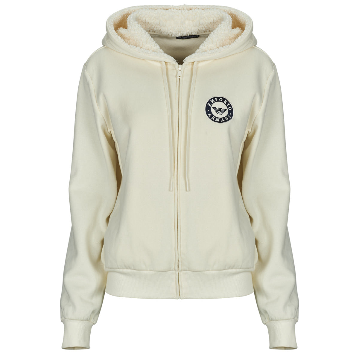 Felpa Donna Emporio Armani  HD FZ SWEATSHIRT  Beige