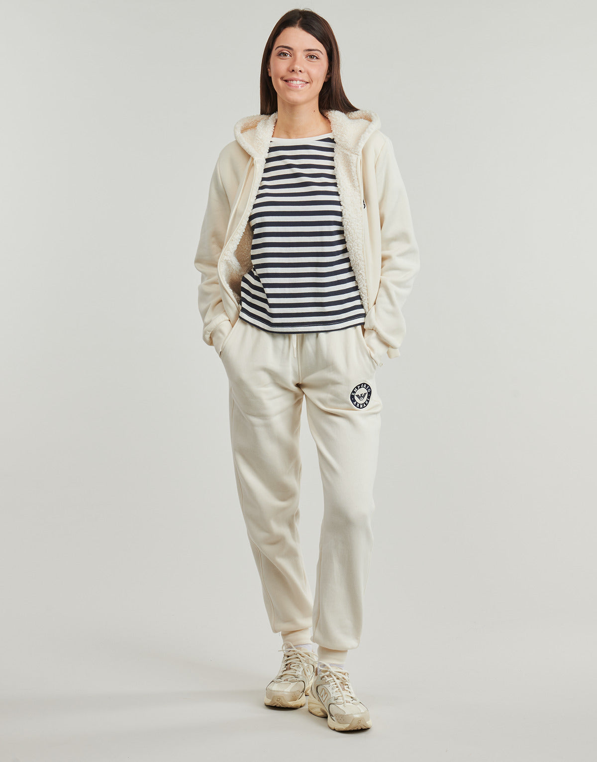 Pantaloni Sportivi Donna Emporio Armani  TROUSERS WITH CUFFS  Beige