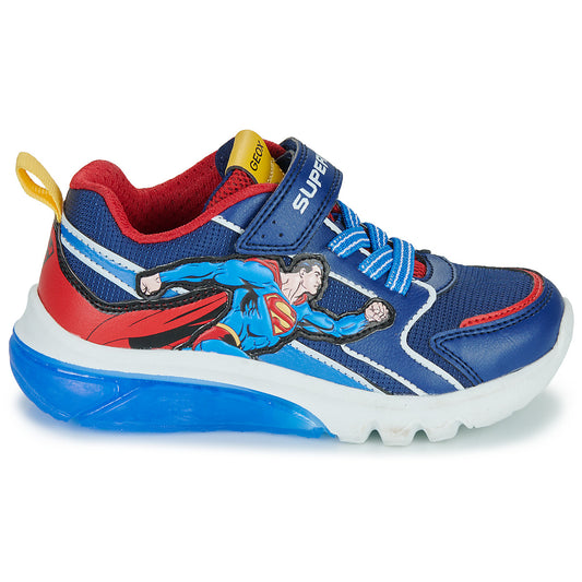 Scarpe bambini ragazzo Geox J CIBERDRON BOY SUPERMAN Blu