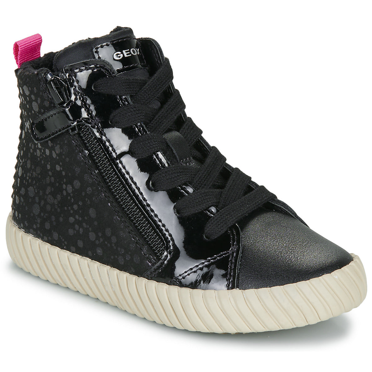 Scarpe bambini ragazza Geox  J MIRROLESS GIRL  Nero