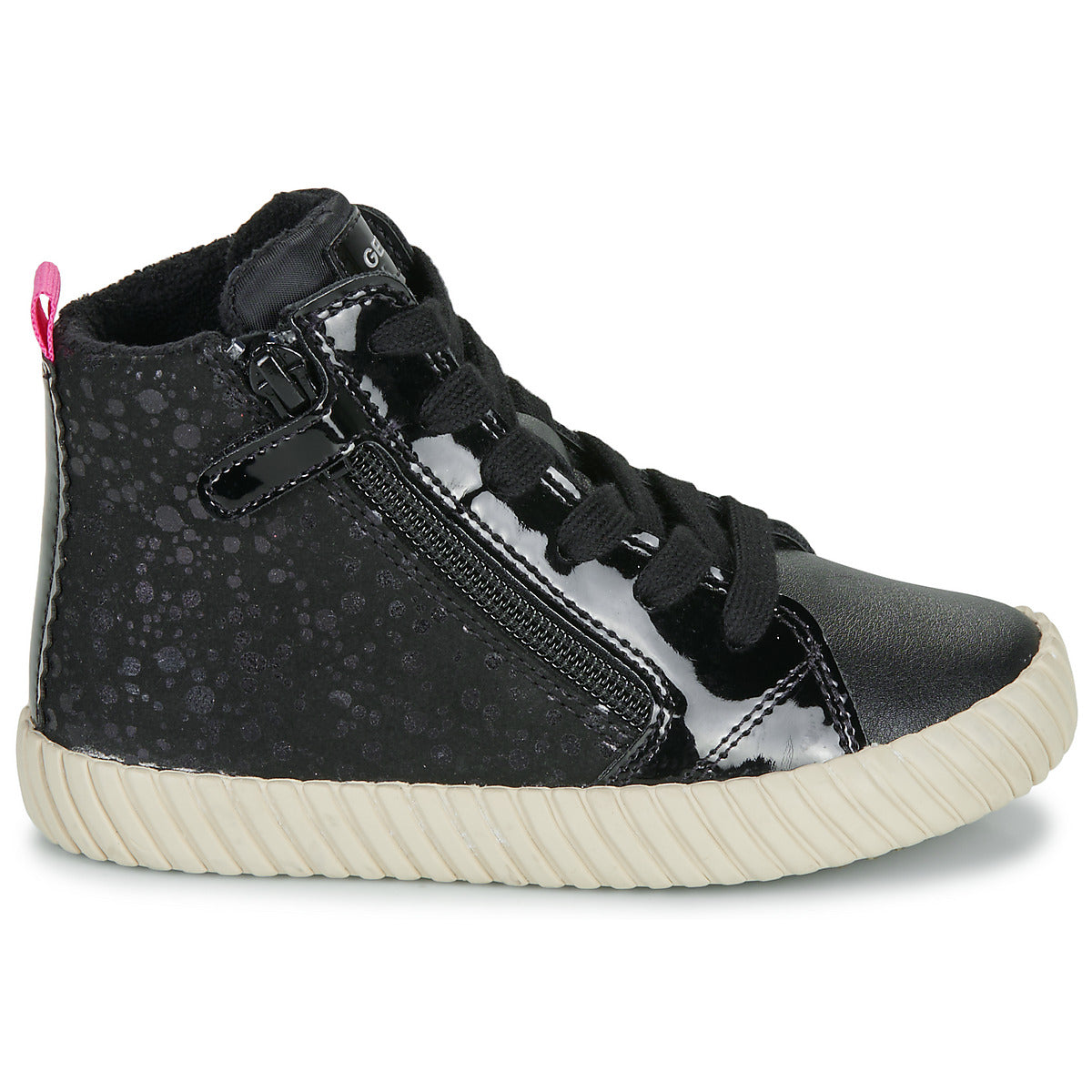 Scarpe bambini ragazza Geox  J MIRROLESS GIRL  Nero