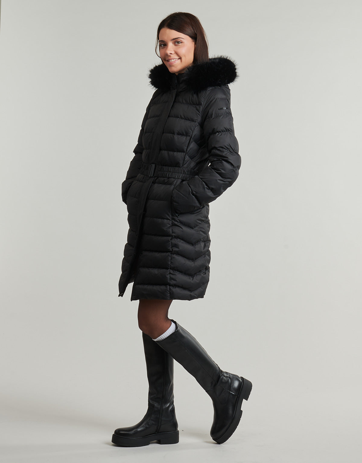 Piumino Donna Geox  CATRIA F  Nero