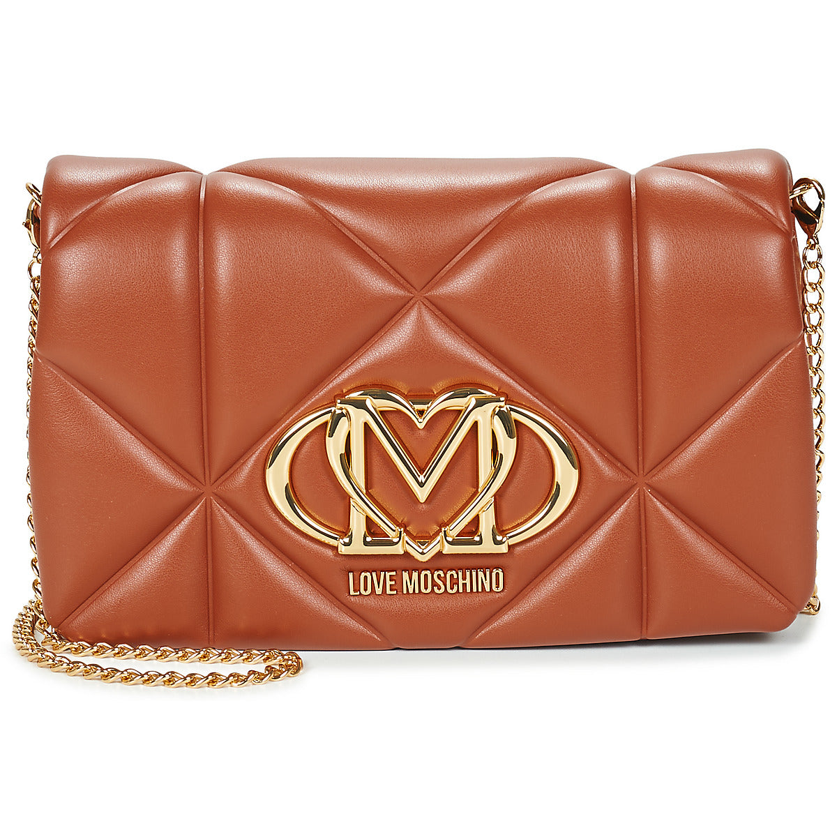 Borsa a tracolla Donna Love Moschino EMBOSSED QUILTED JC4043 Marrone