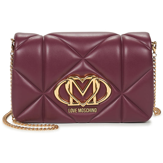 Borsa a tracolla Donna Love Moschino EMBOSSED QUILTED JC4043 Bordeaux