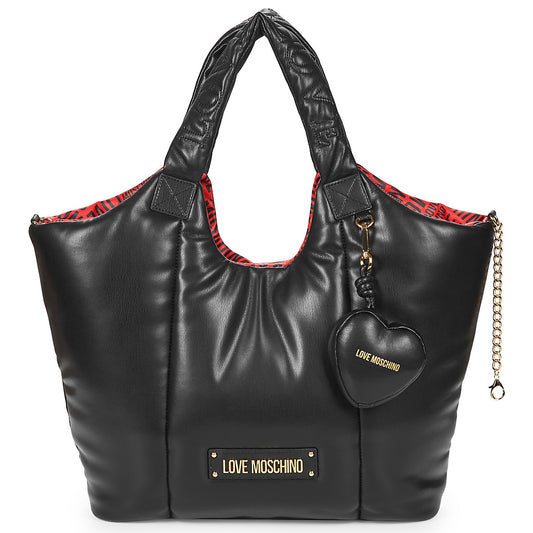Borsa a spalla Donna Love Moschino  PUFFY LOGO  Nero