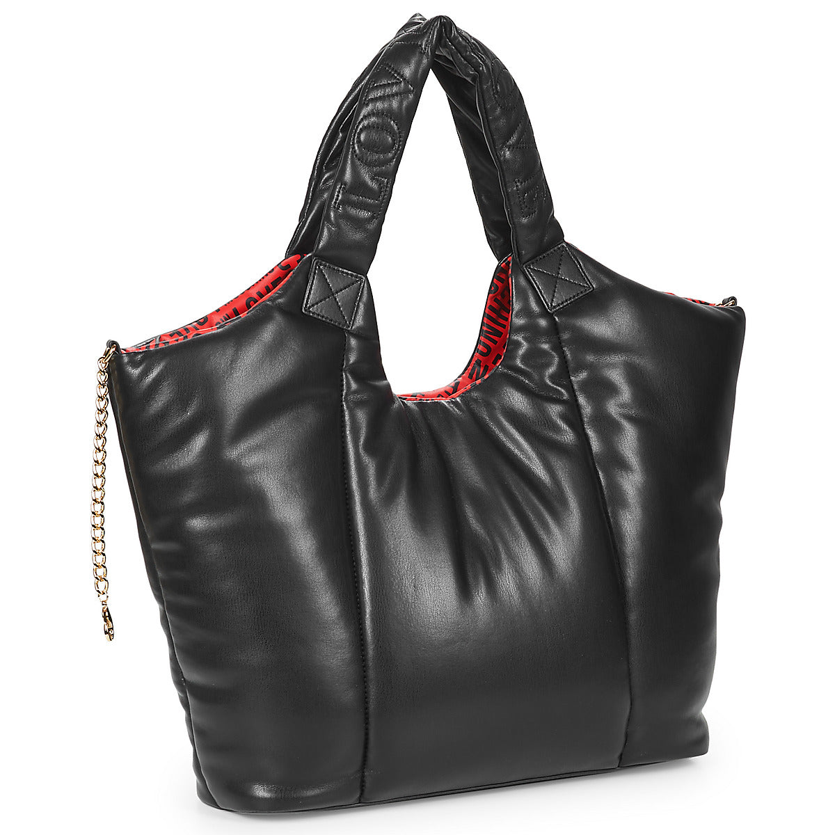 Borsa a spalla Donna Love Moschino  PUFFY LOGO  Nero