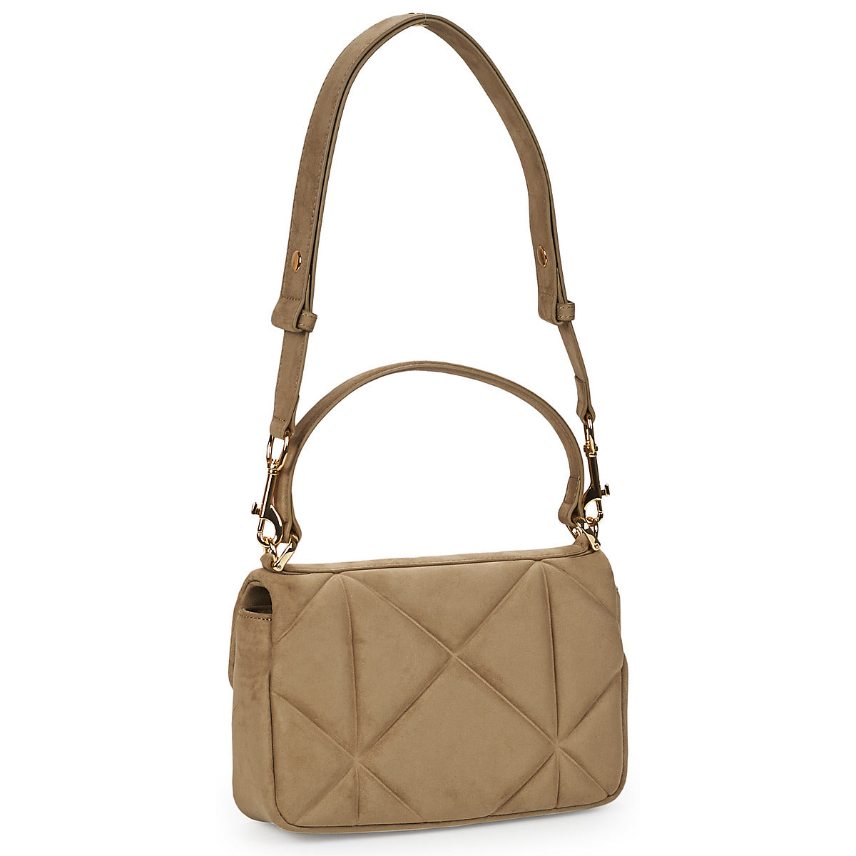 Borsa a tracolla Donna Love Moschino  EMBOSSED Q SUEDE  Beige