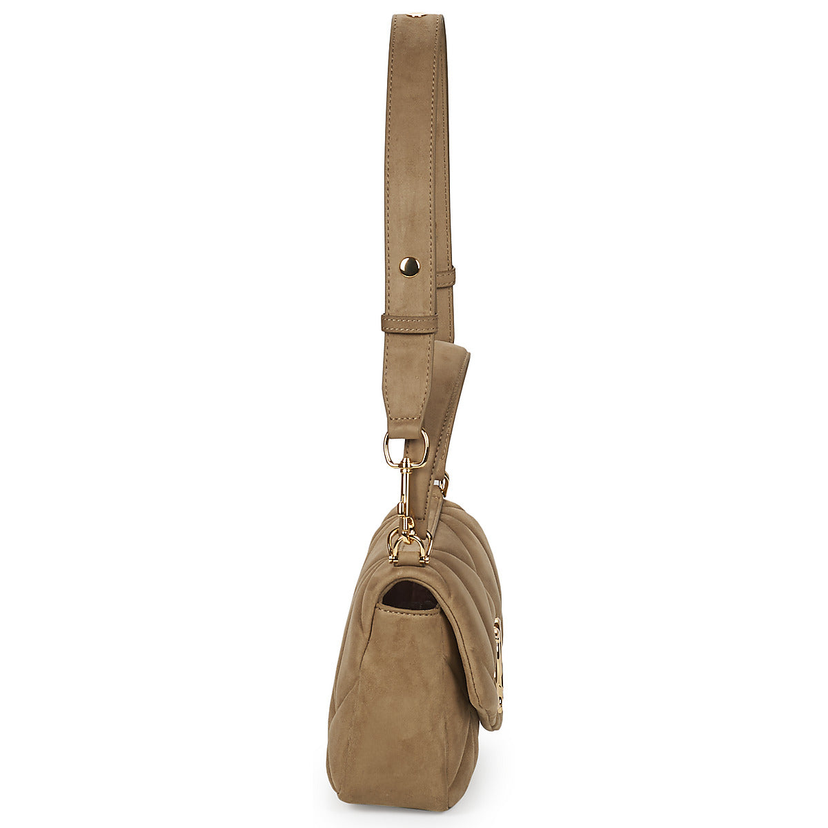 Borsa a tracolla Donna Love Moschino  EMBOSSED Q SUEDE  Beige