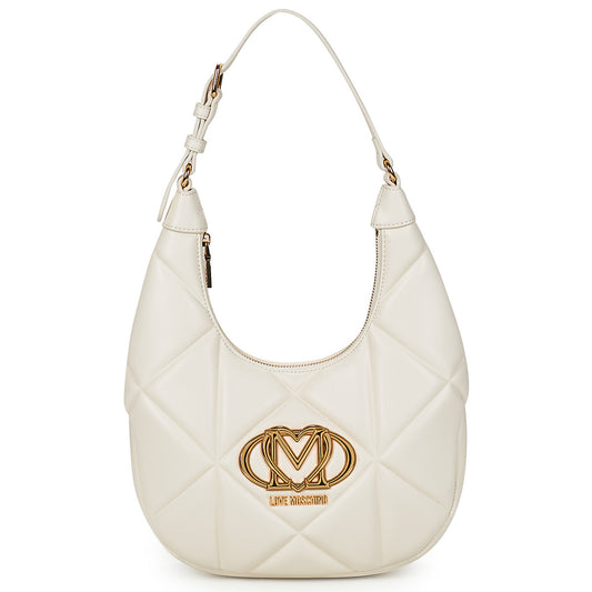 Borsa a spalla Donna Love Moschino  EMBOSSED Q  Beige
