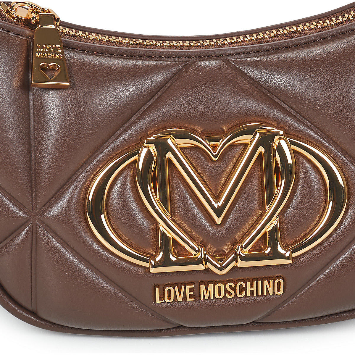 Borsa a spalla Donna Love Moschino  EMBOSSED Q  Marrone