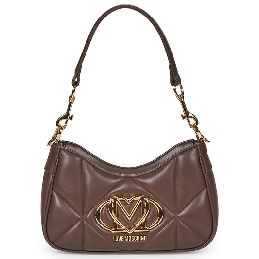 Borsa a spalla Donna Love Moschino  EMBOSSED Q  Marrone