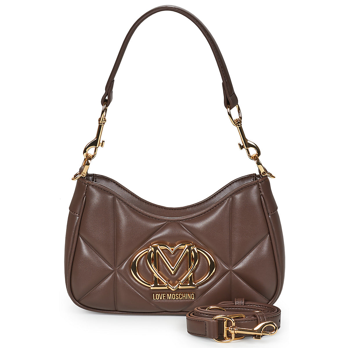 Borsa a spalla Donna Love Moschino  EMBOSSED Q  Marrone