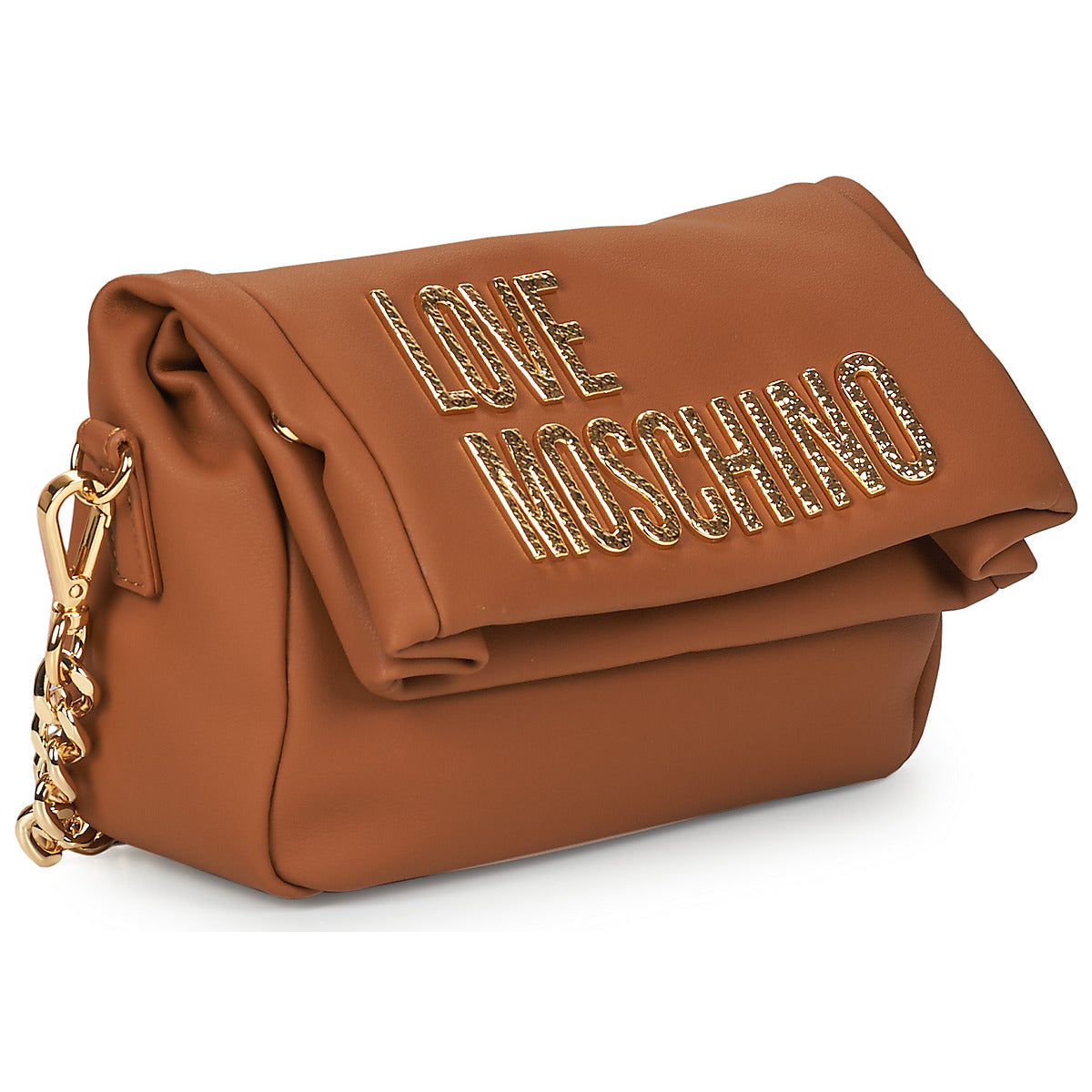 Borsa a spalla Donna Love Moschino  BOLD LOVE HAMMERED  Marrone