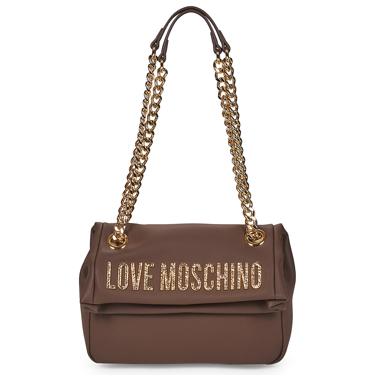 Borsa a spalla Donna Love Moschino  BOLD LOVE HAMMERED  Marrone