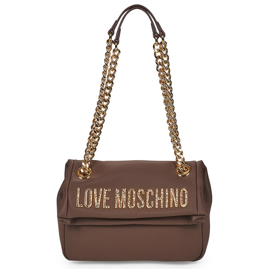 Borsa a spalla Donna Love Moschino  BOLD LOVE HAMMERED  Marrone