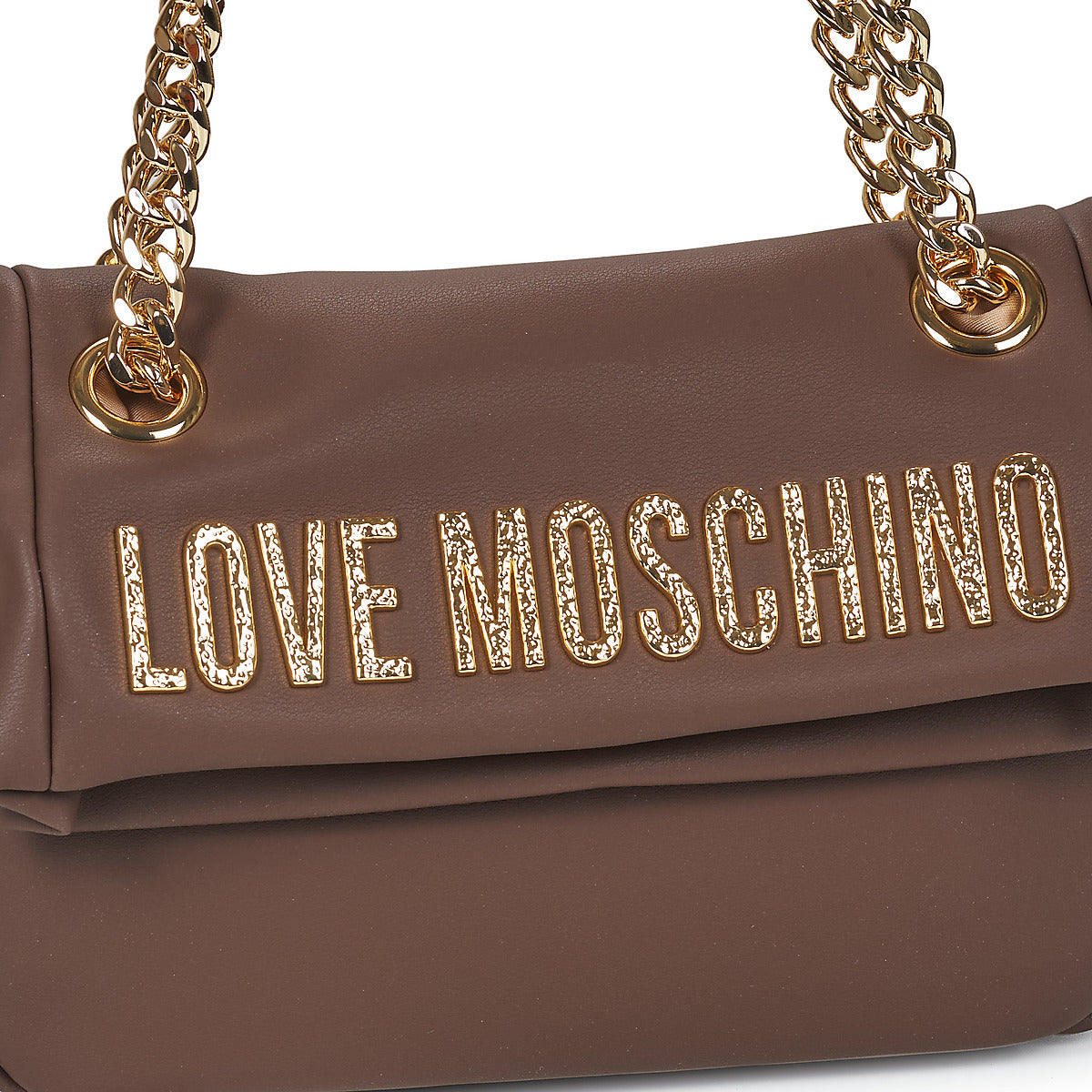 Borsa a spalla Donna Love Moschino  BOLD LOVE HAMMERED  Marrone