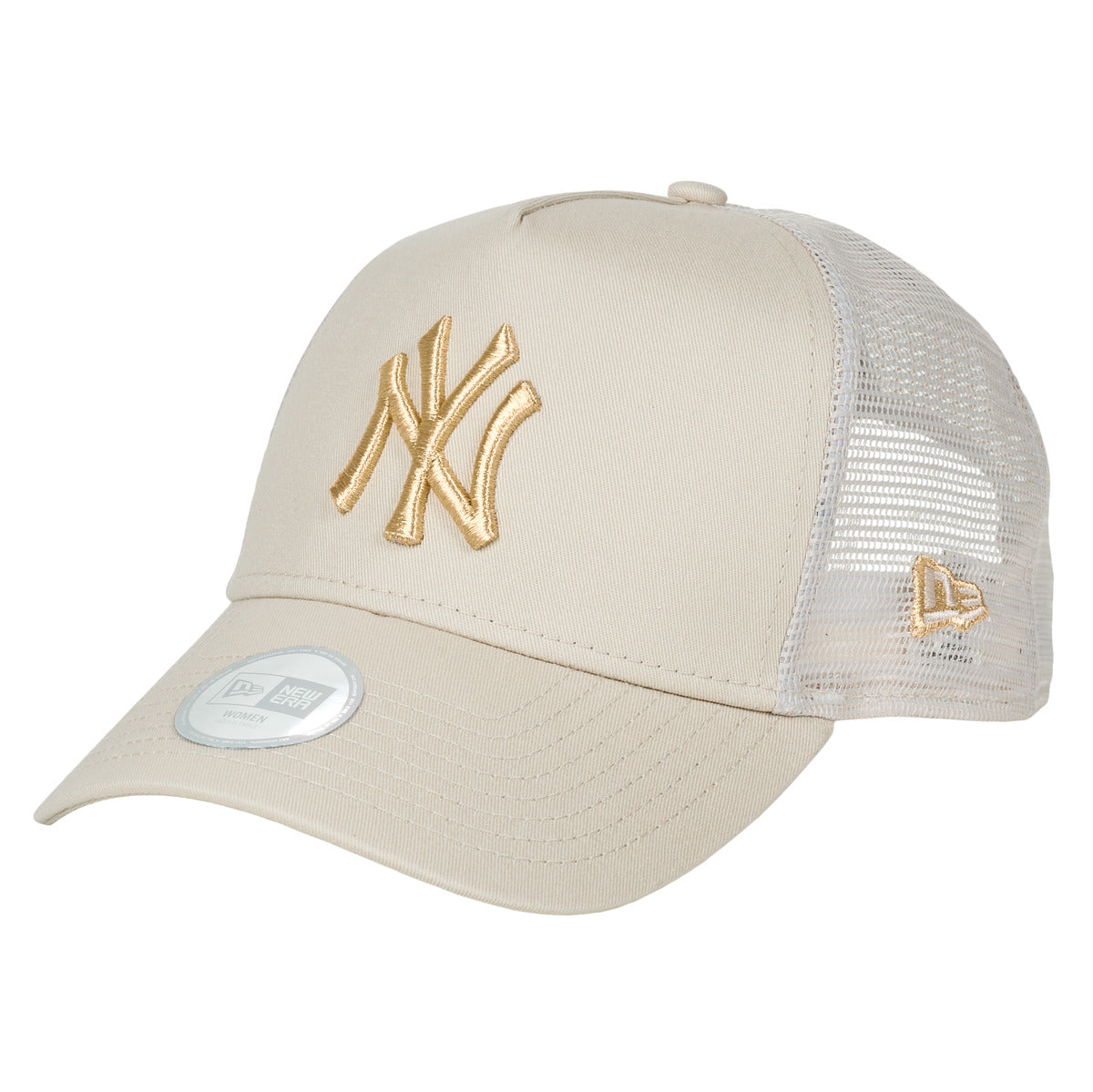 Cappellino Donna New-Era  FEMALE METALLIC TRUCKER NEW YORK YANKEES STNMTG  Beige