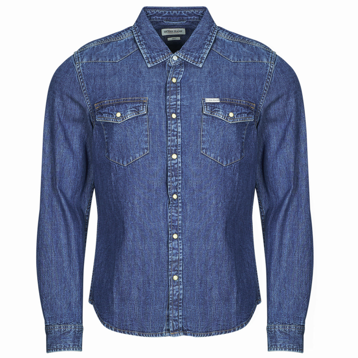 Camicia a maniche lunghe Uomo Guess  GJ SLIM LS DENIM  Blu