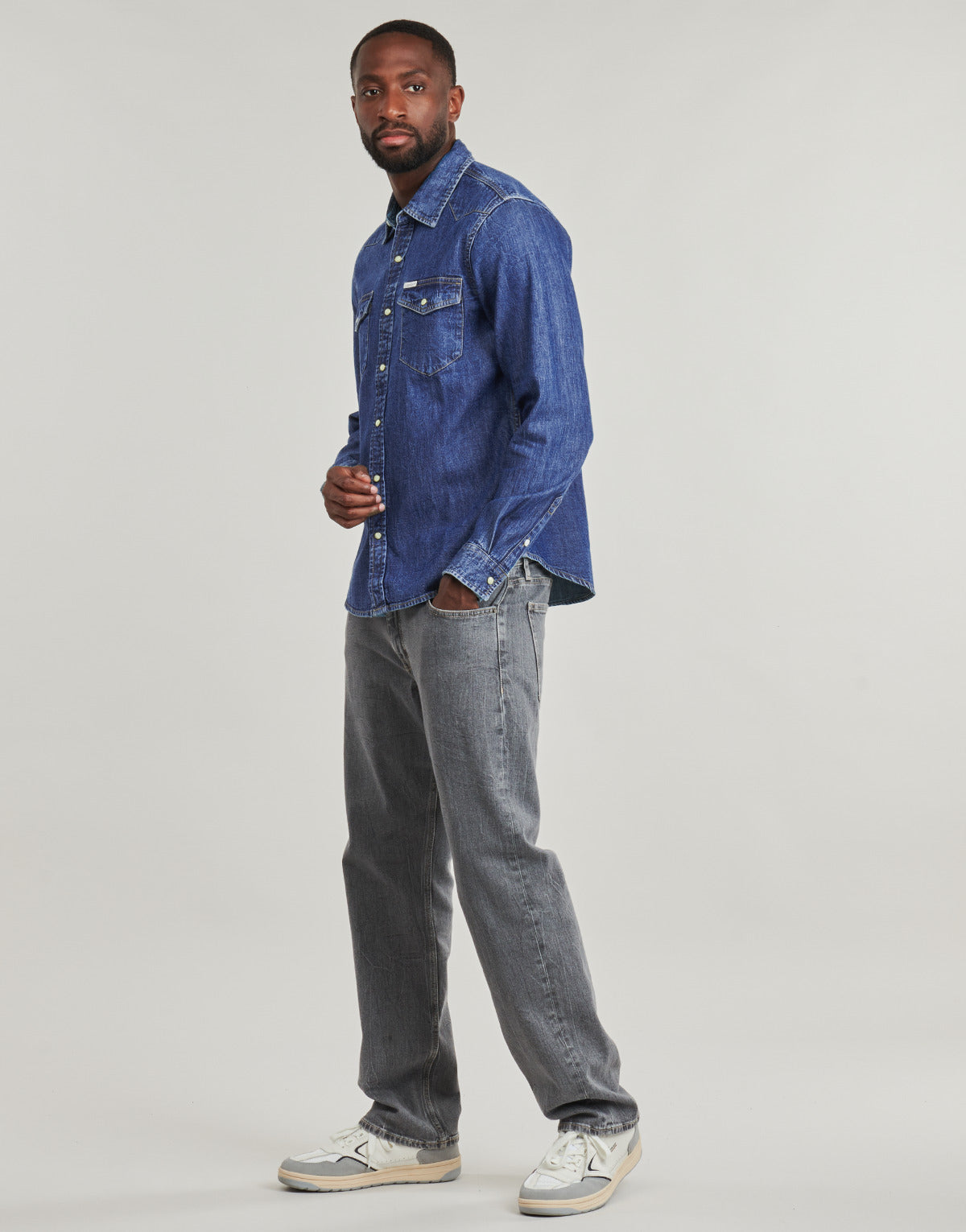 Camicia a maniche lunghe Uomo Guess  GJ SLIM LS DENIM  Blu