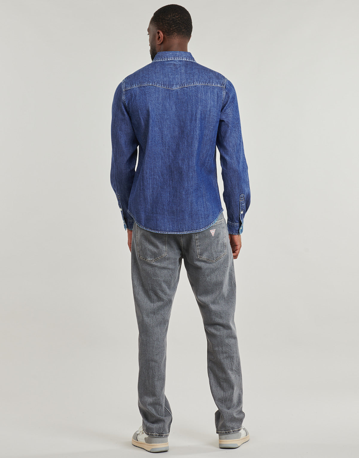 Camicia a maniche lunghe Uomo Guess GJ SLIM LS DENIM Blu