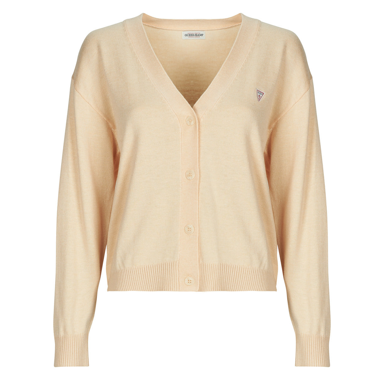 Gilet / Cardigan Donna Guess GJ LS VN MINI TRIANGLE CARDI Beige