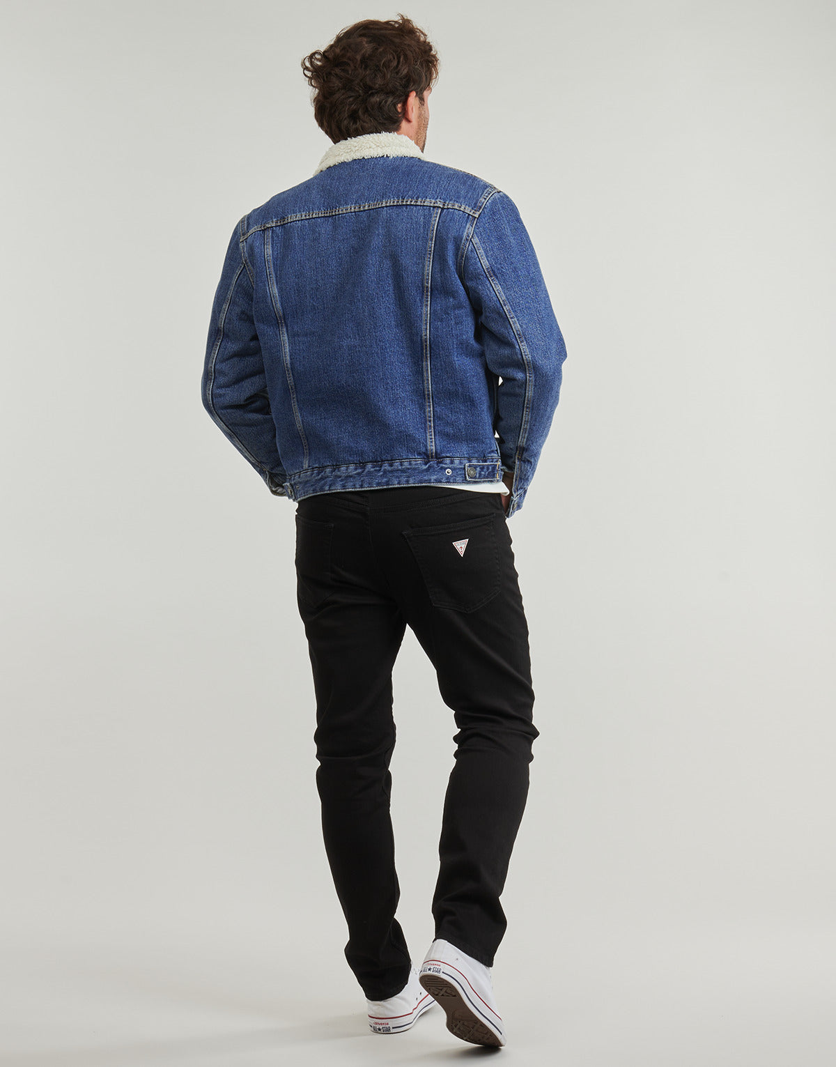Giacca in jeans Uomo Guess  SHERPA REG TRUCKER  Blu