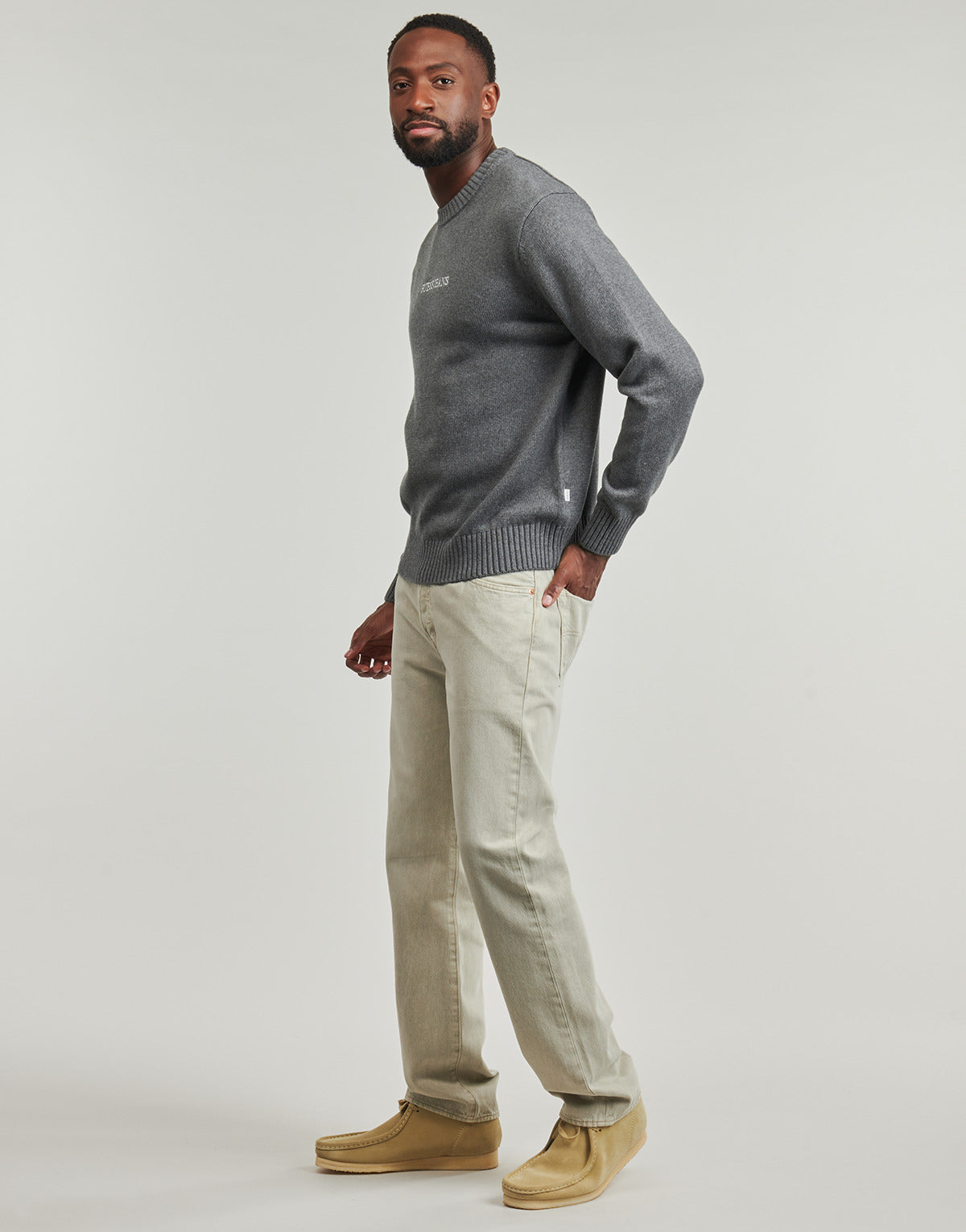 Maglione Uomo Guess  CN GUESS J EMB SWTR  Grigio