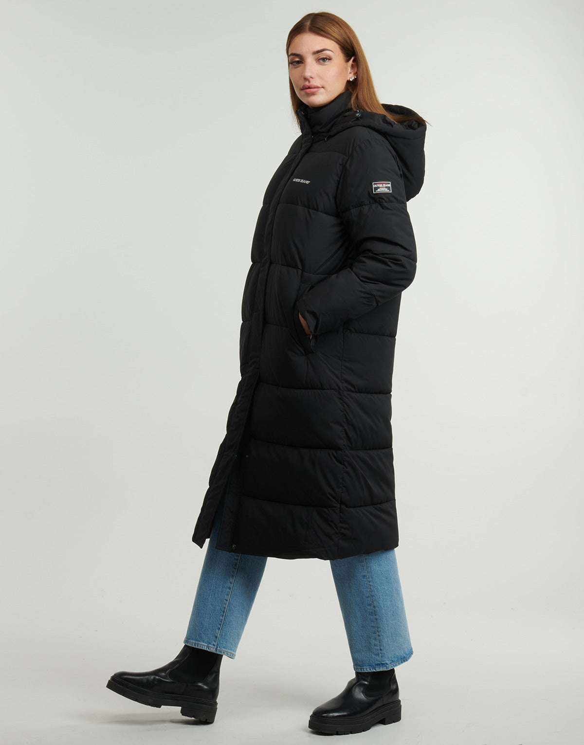Piumino Donna Guess   LONG LENGHT PUFFER JKT  Nero