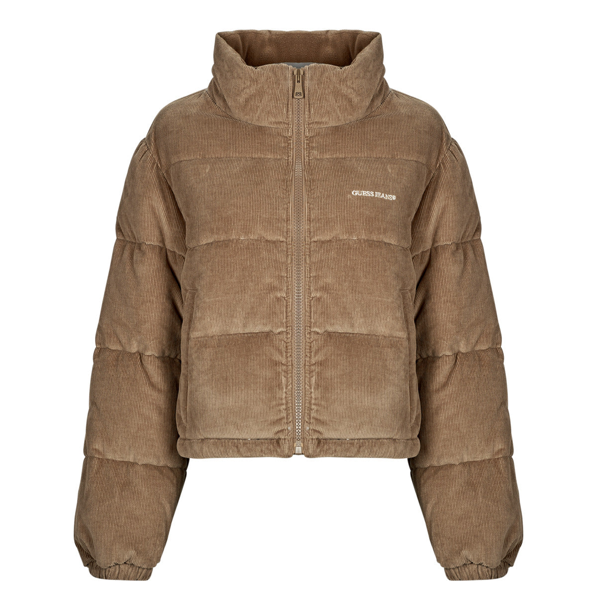 Piumino Donna Guess  CROPPED PUFFER  Beige
