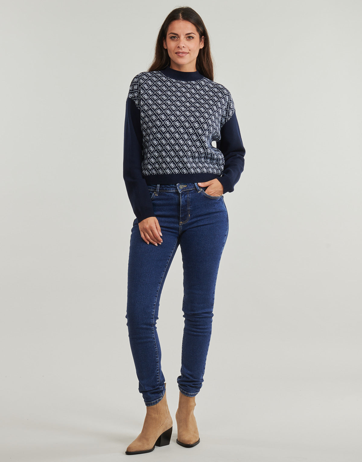 Jeans skynny Donna Guess  G05 HIGH RISE SKINNY  Blu