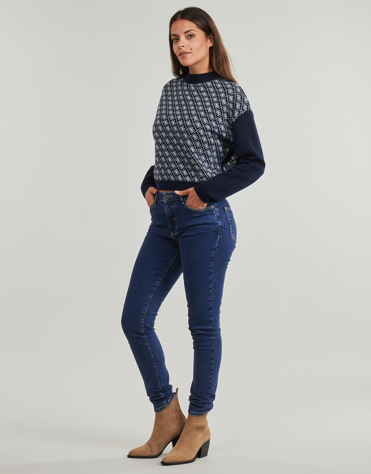 Jeans skynny Donna Guess  G05 HIGH RISE SKINNY  Blu