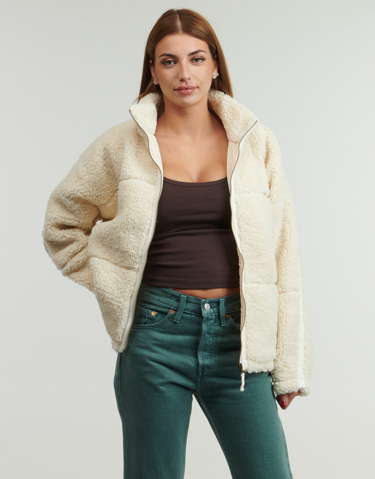 Felpa Donna Rip Curl  CALA NIGHTS SHERPA JACKET  Bianco