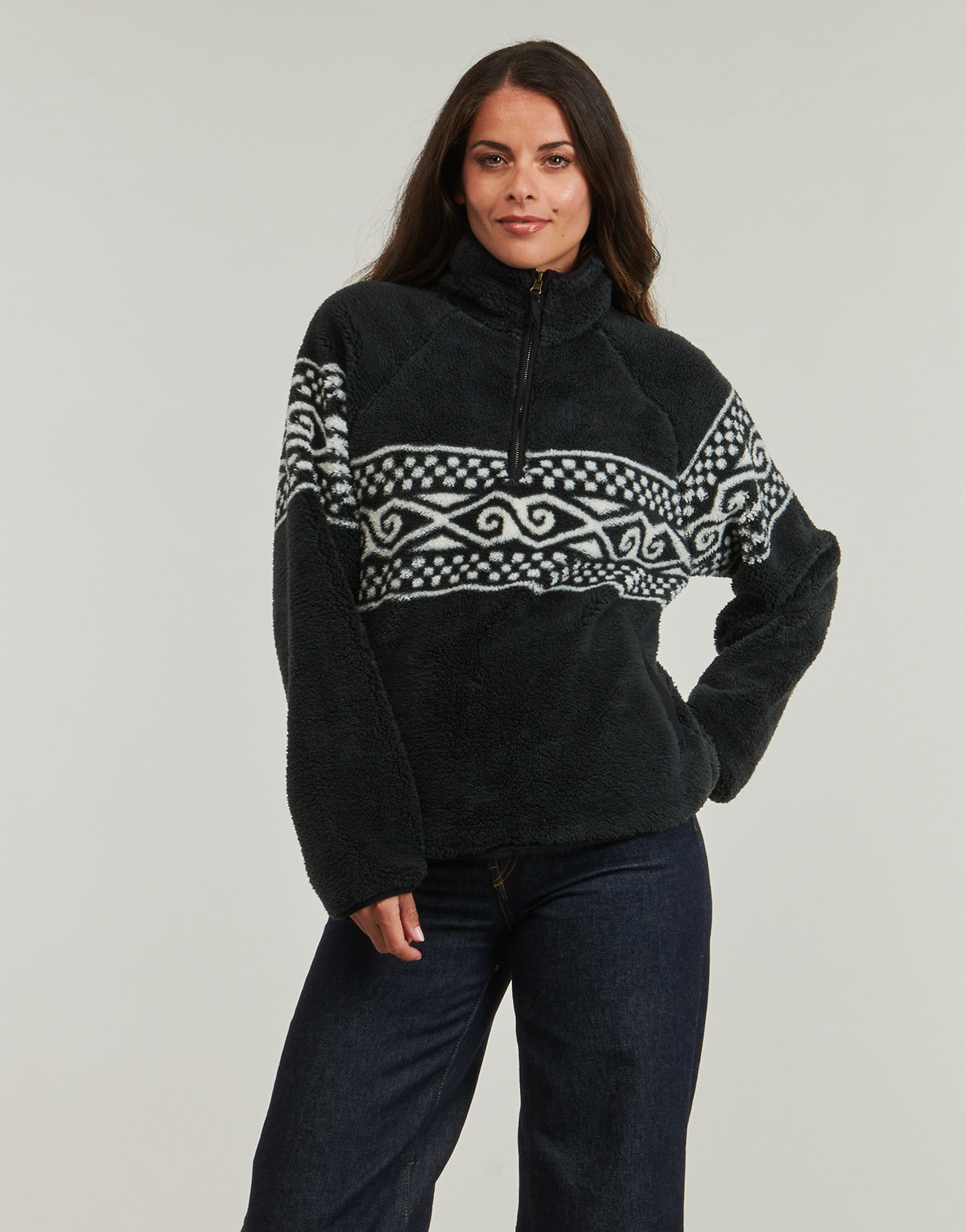 Felpa Donna Rip Curl  OCEANIC COSMIC KISS POLAR  Nero