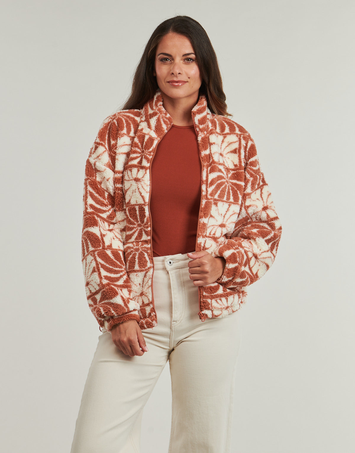 Felpa Donna Rip Curl  AOTS -TY WILLIAMS POLAR FLEECE  Marrone