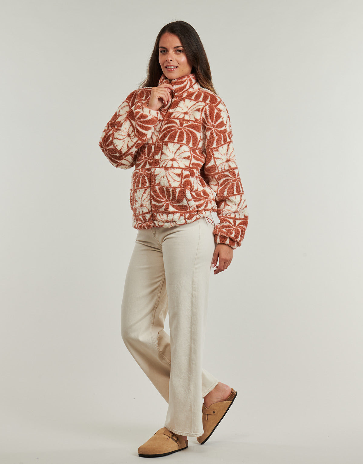 Felpa Donna Rip Curl  AOTS -TY WILLIAMS POLAR FLEECE  Marrone