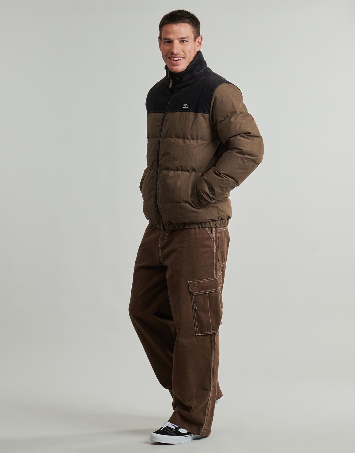 Giubbotto Uomo Rip Curl  FADE OUT CORD PUFFER JACKET  Marrone