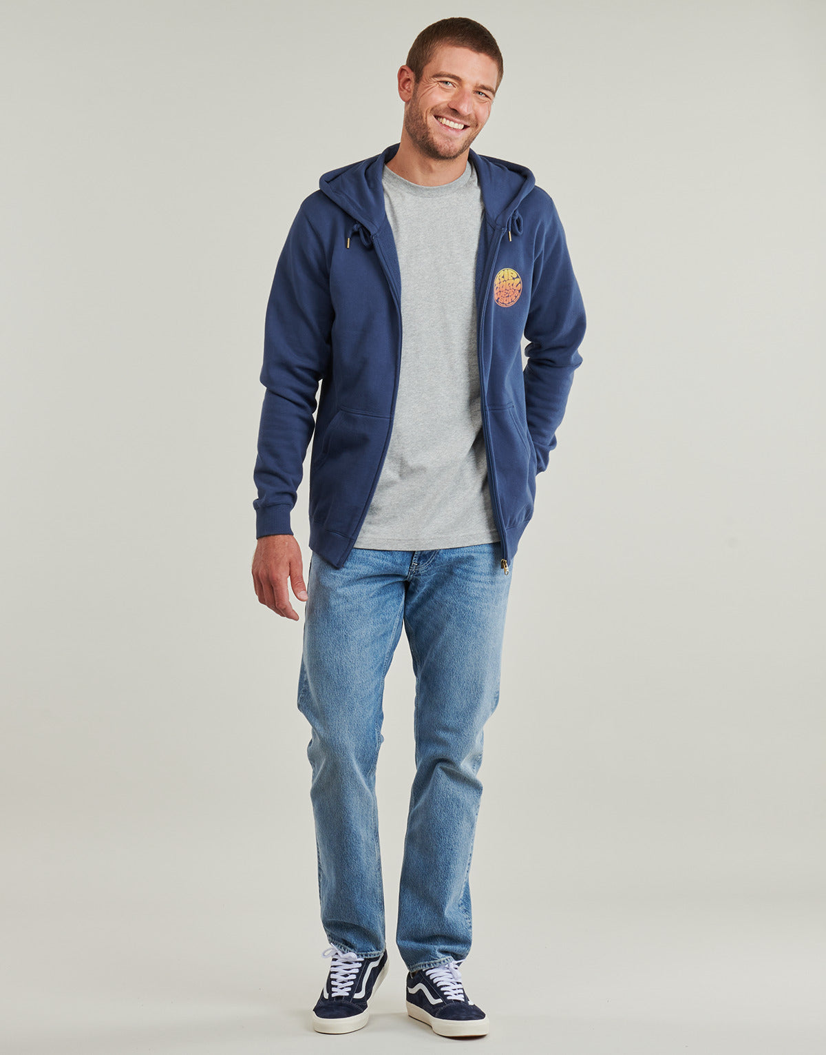 Felpa Uomo Rip Curl  WETTIE PASSAGE ICON ZIP THRU  Blu