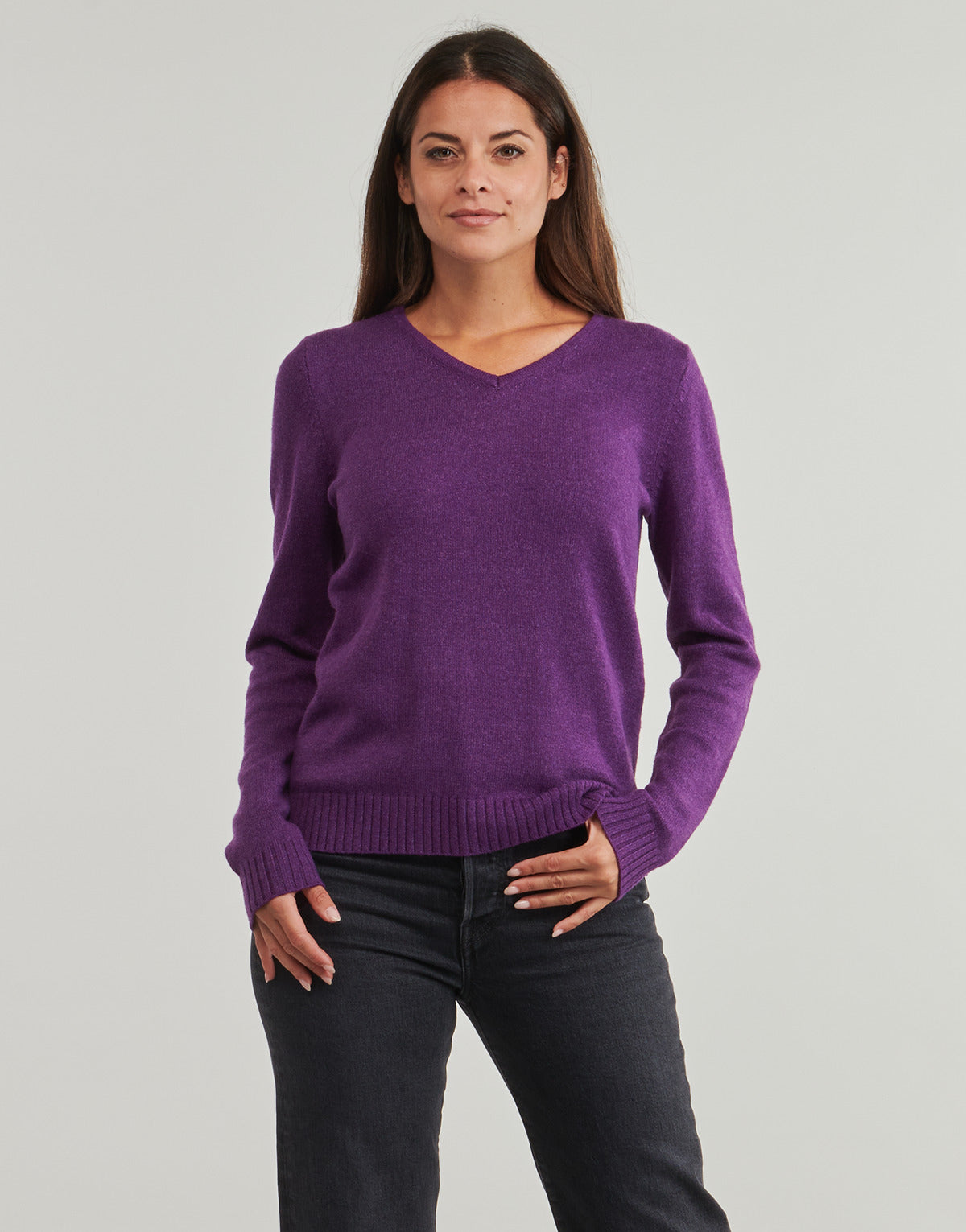 Maglione Donna Vila  VIRIL REV V-NECK L/S  Viola