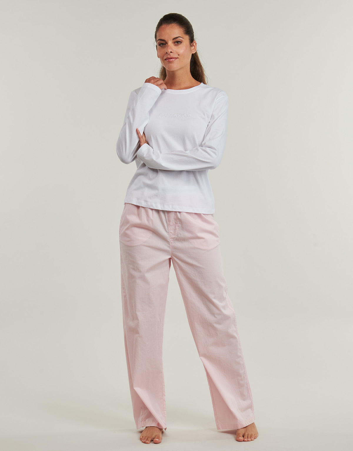 Pigiami / Camicia da notte Donna Calvin Klein Jeans  LS PANT SET  Rosa