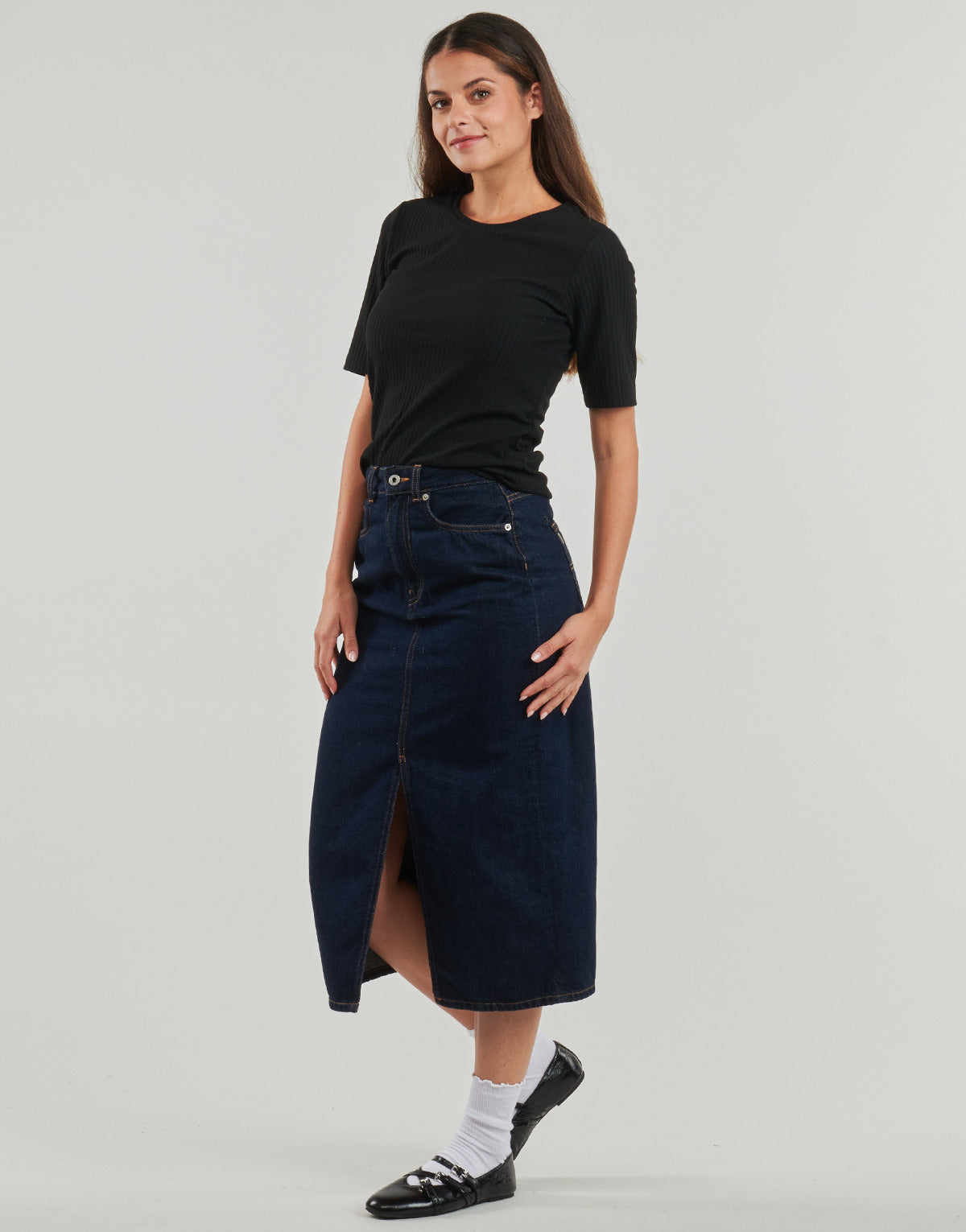 T-shirt Donna Only Play  ONPSEREN ON 2/4 REG RIB  Nero