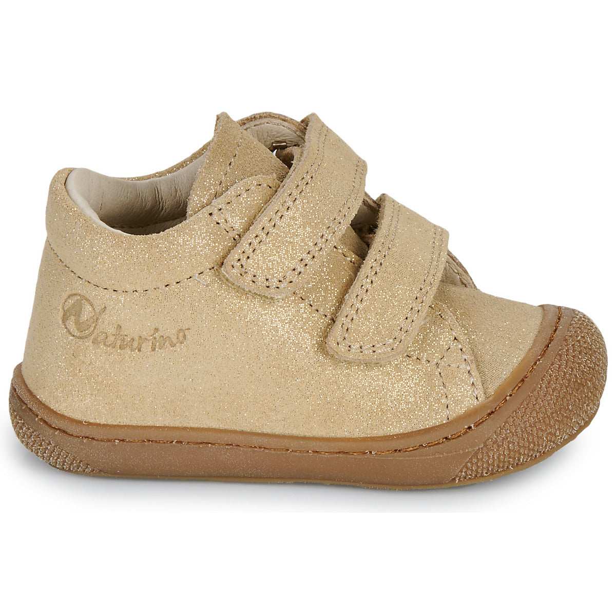 Scarpe bambini ragazza Naturino  COCOON VL SUEDE GLITTER  Oro